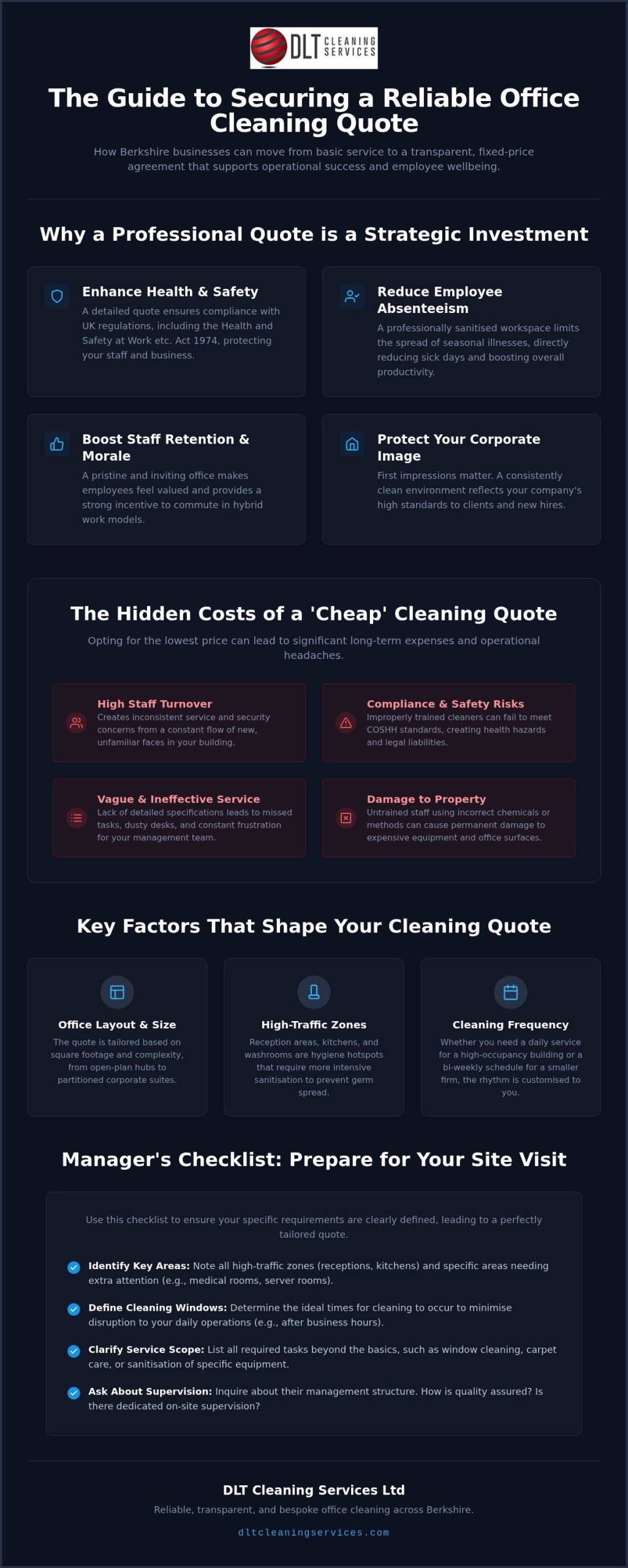 Office Cleaning Quote Berkshire: A Manager’s Guide to Commercial Rates & Standards