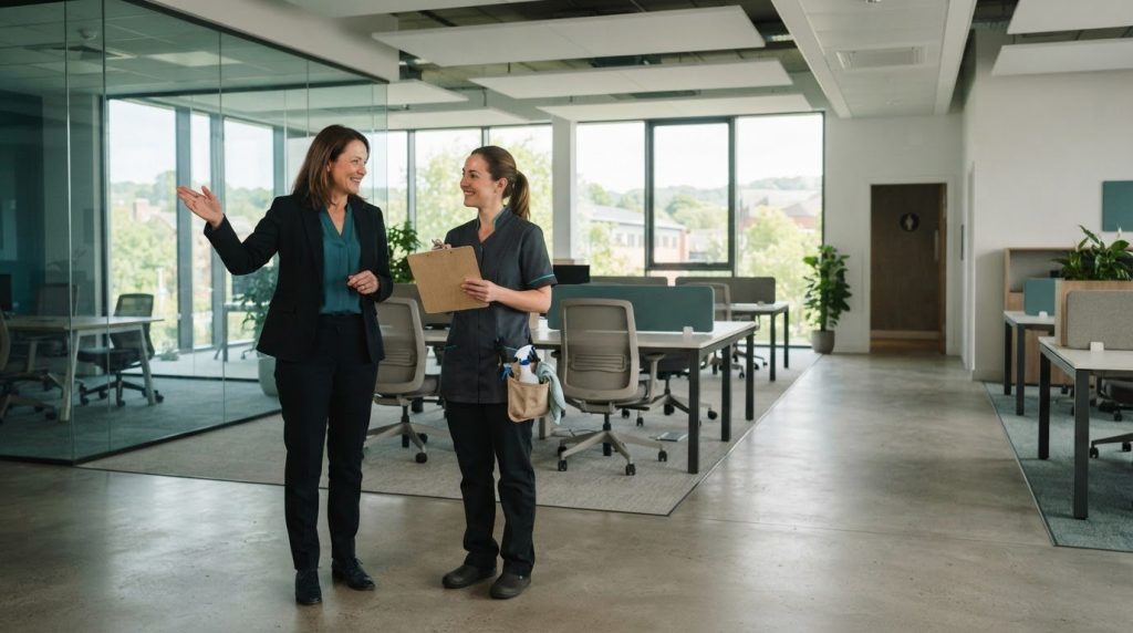 Commercial cleaners in Burpham with tailored quotes and pricing